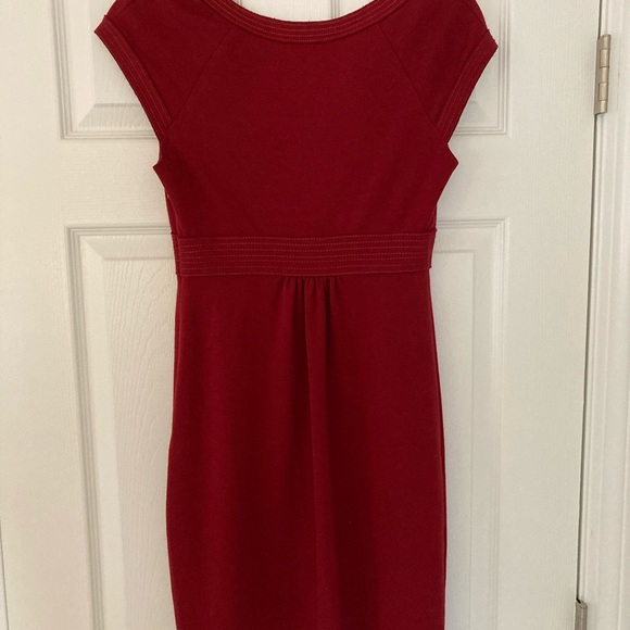 Empire Waist Red Cocktail Dress - Picture 2 of 4